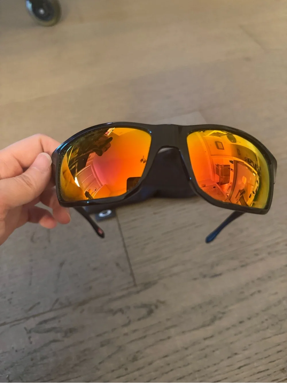 Oakley Sunglasses - Black Frame with Red-Orange Prizm Lenses